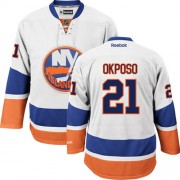 New York Islanders ＃21 Men's Kyle Okposo Reebok Authentic White Away Jersey