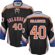New York Islanders ＃40 Men's Michael Grabner Reebok Authentic Black Third Jersey