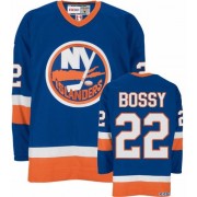 New York Islanders ＃22 Men's Mike Bossy CCM Authentic Royal Blue Throwback Jersey