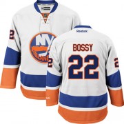 New York Islanders ＃22 Men's Mike Bossy Reebok Authentic White Away Jersey