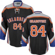 New York Islanders ＃84 Men's Mikhail Grabovski Reebok Authentic Black Third Jersey