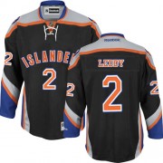 New York Islanders ＃2 Men's Nick Leddy Reebok Premier Black Third Jersey