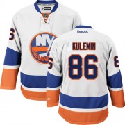 New York Islanders ＃86 Men's Nikolay Kulemin Reebok Authentic White Away Jersey
