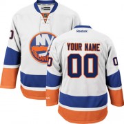 Reebok New York Islanders Youth Customized Authentic White Away Jersey
