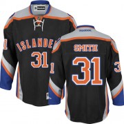 New York Islanders ＃31 Men's Billy Smith Reebok Authentic Black Third Jersey