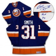 New York Islanders ＃31 Men's Billy Smith CCM Authentic Royal Blue Throwback Jersey