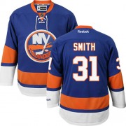 New York Islanders ＃31 Men's Billy Smith Reebok Authentic Royal Blue Home Jersey