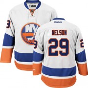 New York Islanders ＃29 Men's Brock Nelson Reebok Authentic White Away Jersey