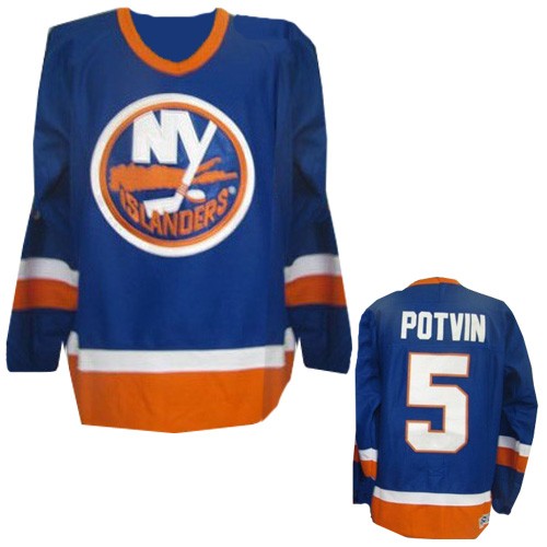 New York Islanders ＃5 Men's Denis Potvin CCM Authentic Royal Blue