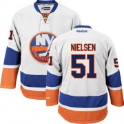 New York Islanders ＃51 Men's Frans Nielsen Reebok Authentic White Away Jersey