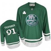 New York Islanders ＃91 Men's John Tavares Reebok Authentic Green St Patty's Day Jersey