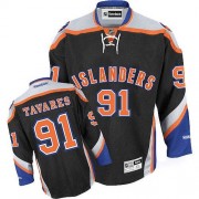 New York Islanders ＃91 Men's John Tavares Reebok Premier Black Third Jersey