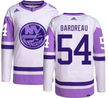New York Islanders Men's Cole Bardreau Adidas Authentic Hockey Fights Cancer Jersey