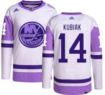 New York Islanders Men's Jeff Kubiak Adidas Authentic Hockey Fights Cancer Jersey