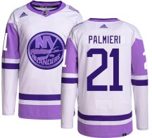 New York Islanders Men's Kyle Palmieri Adidas Authentic Hockey Fights Cancer Jersey