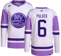 New York Islanders Men's Ryan Pulock Adidas Authentic Hockey Fights Cancer Jersey