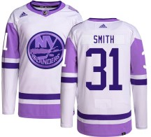 New York Islanders Men's Billy Smith Adidas Authentic Hockey Fights Cancer Jersey