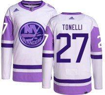 New York Islanders Men's John Tonelli Adidas Authentic Hockey Fights Cancer Jersey