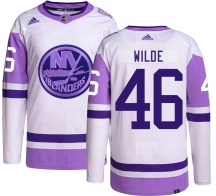 New York Islanders Men's Bode Wilde Adidas Authentic Hockey Fights Cancer Jersey