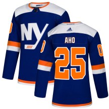 New York Islanders Men's Sebastian Aho Adidas Authentic Blue Alternate Jersey