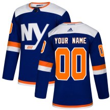 New York Islanders Men's Custom Adidas Authentic Blue Custom Alternate Jersey
