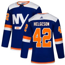 New York Islanders Men's Seth Helgeson Adidas Authentic Blue Alternate Jersey