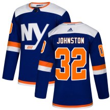 New York Islanders Men's Ross Johnston Adidas Authentic Blue Alternate Jersey