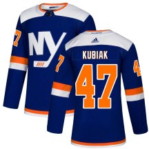New York Islanders Men's Jeff Kubiak Adidas Authentic Blue Alternate Jersey