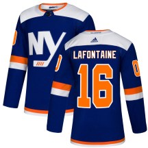 New York Islanders Men's Pat LaFontaine Adidas Authentic Blue Alternate Jersey