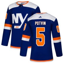 New York Islanders Men's Denis Potvin Adidas Authentic Blue Alternate Jersey