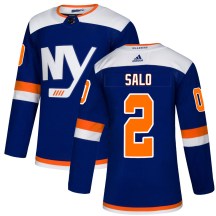 New York Islanders Men's Robin Salo Adidas Authentic Blue Alternate Jersey