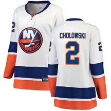 New York Islanders Women's Dennis Cholowski Fanatics Branded Breakaway White Away Jersey