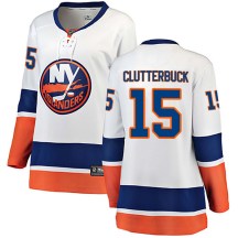 New York Islanders Women's Cal Clutterbuck Fanatics Branded Breakaway White Away Jersey