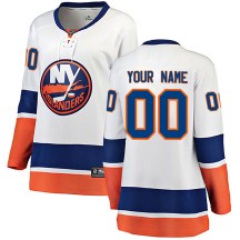 New York Islanders Women's Custom Fanatics Branded Breakaway White Custom Away Jersey