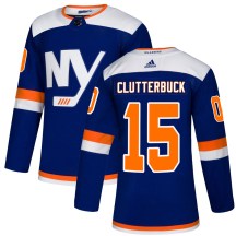 New York Islanders Youth Cal Clutterbuck Adidas Authentic Blue Alternate Jersey