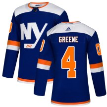 New York Islanders Youth Andy Greene Adidas Authentic Blue Alternate Jersey