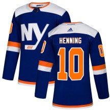 New York Islanders Youth Lorne Henning Adidas Authentic Blue Alternate Jersey