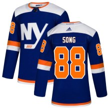 New York Islanders Youth Andong Song Adidas Authentic Blue Alternate Jersey