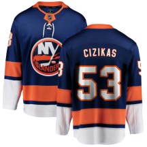 New York Islanders Youth Casey Cizikas Fanatics Branded Breakaway Blue Home Jersey