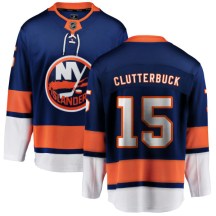 New York Islanders Men's Cal Clutterbuck Fanatics Branded Breakaway Blue Home Jersey