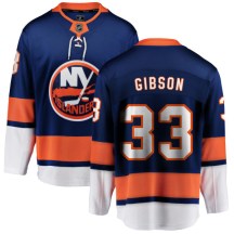New York Islanders Youth Christopher Gibson Fanatics Branded Breakaway Blue Home Jersey