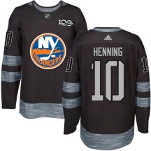 New York Islanders Men's Lorne Henning Authentic Black 1917-2017 100th Anniversary Jersey