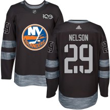 New York Islanders Men's Brock Nelson Authentic Black 1917-2017 100th Anniversary Jersey