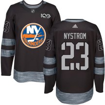 New York Islanders Men's Bob Nystrom Authentic Black 1917-2017 100th Anniversary Jersey