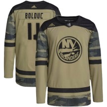 New York Islanders Men's Samuel Bolduc Adidas Authentic Camo Military Appreciation Practice Jersey