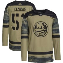 New York Islanders Men's Casey Cizikas Adidas Authentic Camo Military Appreciation Practice Jersey