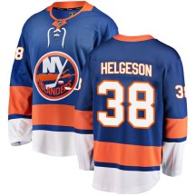 New York Islanders Youth Seth Helgeson Fanatics Branded Breakaway Blue Home Jersey