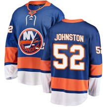 New York Islanders Youth Ross Johnston Fanatics Branded Breakaway Blue Home Jersey