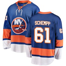 New York Islanders Youth Kyle Schempp Fanatics Branded Breakaway Blue Home Jersey