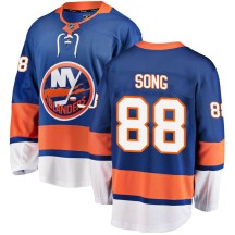New York Islanders Youth Andong Song Fanatics Branded Breakaway Blue Home Jersey